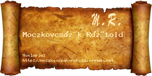 Moczkovcsák Rátold névjegykártya